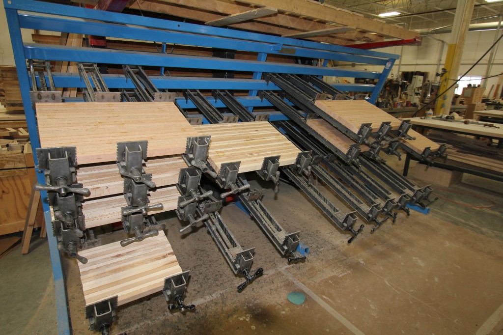 McClureButcherBlockGlueRack-1024x682 A Look Inside McClure's Grand Rapids Woodworking Factory