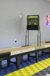 Ultimate Game Room with Rock-Ola Classic American Made Shuffleboard