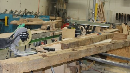 Reclaimed Wood used for Shuffleboard Table Dakota