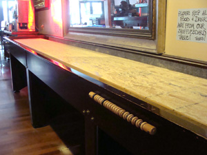 dollar pizza shuffleboard table