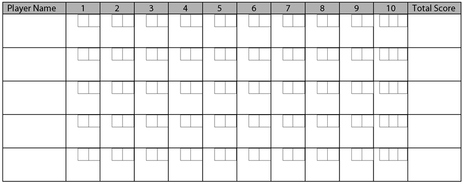 Shuffleboard Score Sheet: Shuffleboard league record Shuffleboard